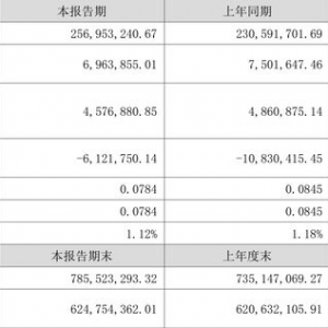 同大股份：今年上半年净利润696.39万元 同比下降7.17%