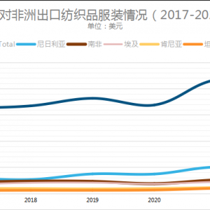中国对非洲纺织品服装、鞋类及箱包出口稳步增长