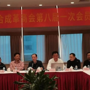温州市合成革商会第八届一次会员大会胜利举行